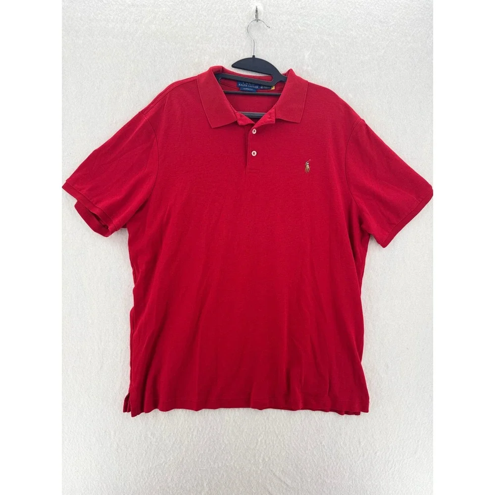 Polo Ralph Lauren - Polo Shirt Classic Fit Pony Logo - Red - XL - Mens